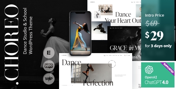 Choreo - Dance Studio & School WordPress Theme