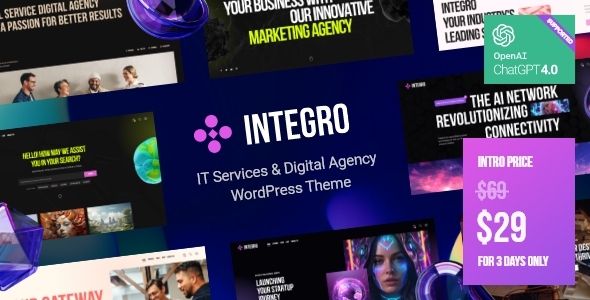 Integro — IT Services & Digital Agency WordPress Theme