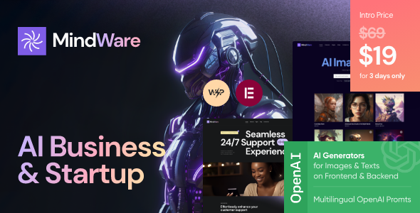 MindWare - AI Startap & AI APP WordPress Theme