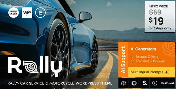 Rally - Car Service & Motorcycle WordPress Theme
