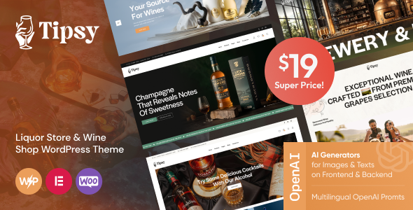 Tipsy - Liquor Store & Wine Shop WordPress Theme
