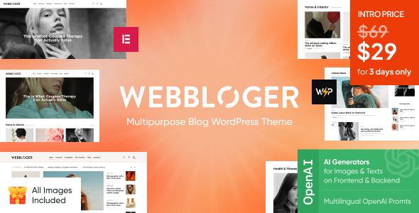 Webbloger - Multipurpose Blog WordPress Theme
