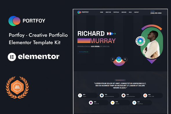 Portfoy - Portfolio Elementor Template Kit