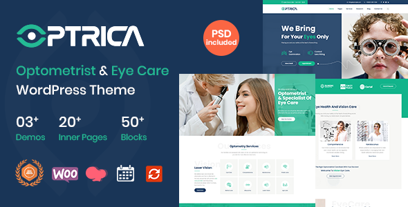 Optrica - Optometrist & Eye Care WordPress Theme