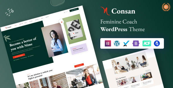 Consan - Feminine Coach WordPress Theme