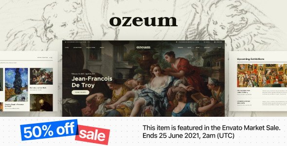 Ozeum | Modern Art Gallery and Creative Online Museum WordPress Theme +RTL