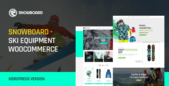 Snowboard - Ski Equipment WooCommerce WordPress Theme