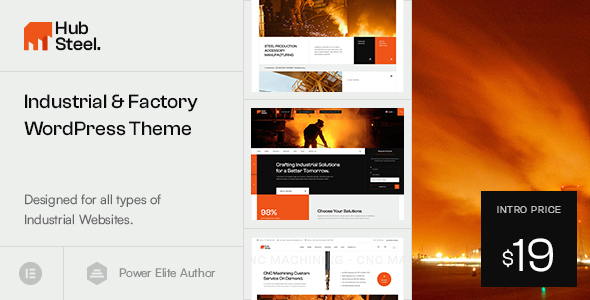 Hubsteel - Industrial & Factory WordPress Theme
