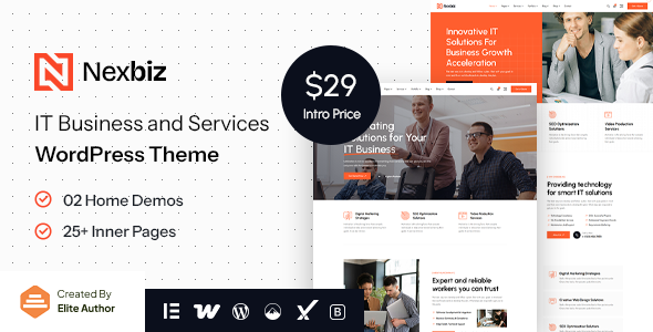 Nexbiz - IT Business and Services WordPress Theme