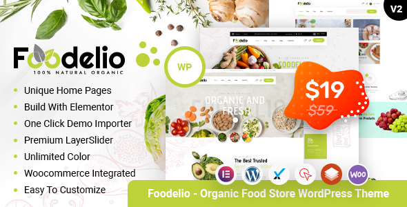 Foodelio – Organic Food Store WordPress Theme