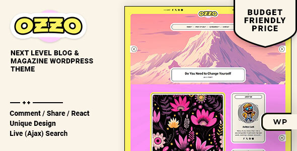 Ozzo - Blog & Magazine WordPress Theme