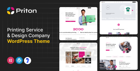 Priton - Printing Service & Design Company WordPress Theme