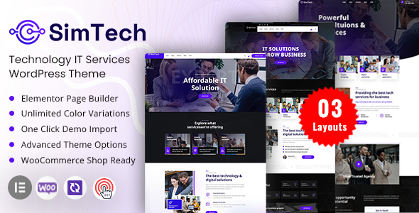 Simtech - Technology IT Services WordPress Theme