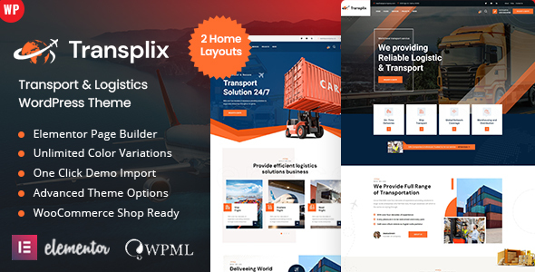 Transplix - Transport & Logistics WordPress Theme