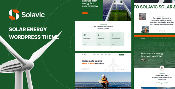 Solavic - Solar Energy WordPress Theme