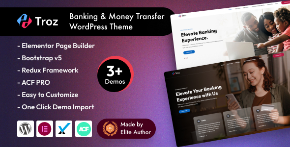 Troz - Banking Finance WordPress Theme