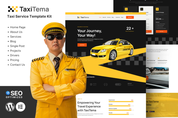 Taxitema - Taxi Drivers Business Template Kit