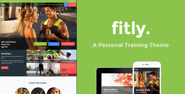 Fitly - A Personal Training WordPress Theme