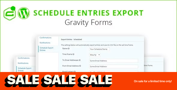 Gravity Forms Schedule Entries Export
