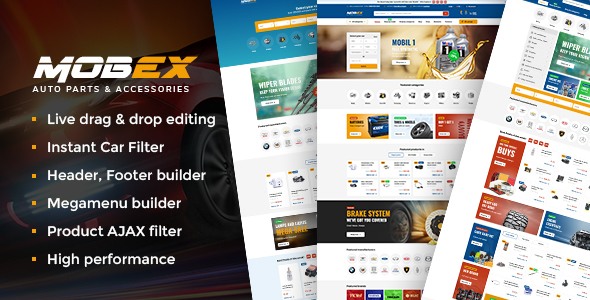 Mobex - Auto Parts WordPress Theme