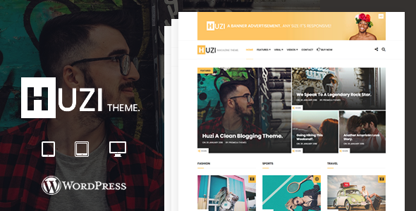 Huzi - A WordPress Blogging / Magazine Theme