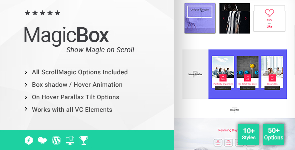 Scroll Magic and Special Effects Magic Box for WPBakery Page Builder