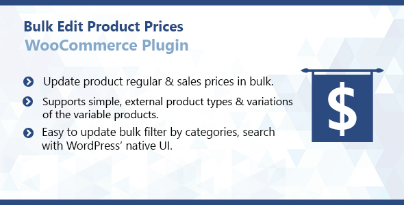 WooCommerce Bulk Edit Product Prices Plugin