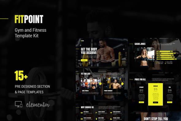 Fit Point - Gym & Fitness Elementor Template Kit
