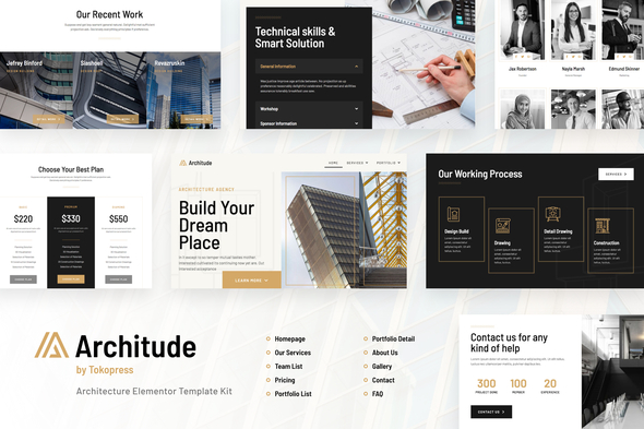 Architude | Architecture Agency & Interior Design Elementor Template Kit