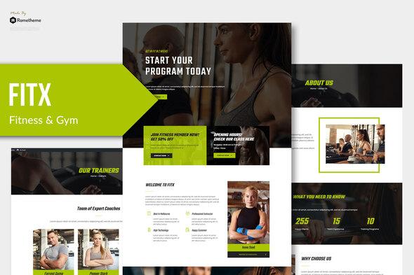 Fitx - Fitness & Gym Elementor Template Kit