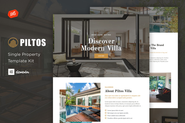 Piltos - Single Property Elementor Template Kit
