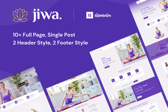 Jiwa - Yoga & Meditation Studio Elementor Template Kit
