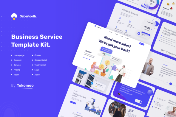 Sabertooth | Business Startup Elementor Template Kit