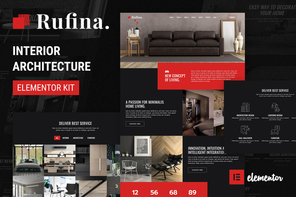 Rufina - Interior Architecture Elementor Template Kit