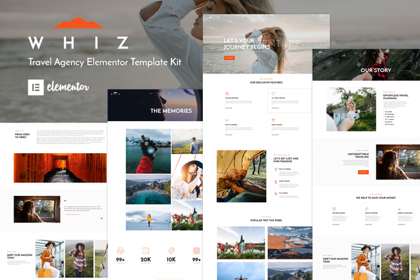 Whiz - Travel Agency Elementor Template Kit