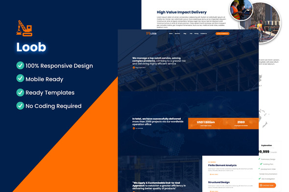 Loob - Engineering Elementor Template Kit