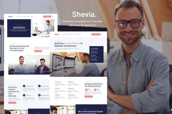 Shevia - Software Developer & IT Solutions Service Template Kit