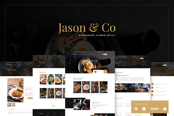 Jason & Co - Restaurant & Cafe Elementor Template Kit