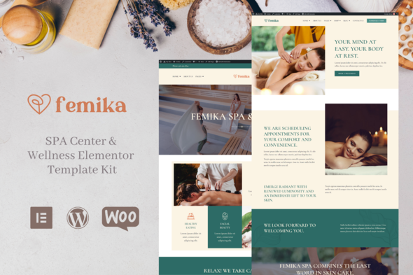 Femika - Spa Center & Wellness Elementor Template Kit