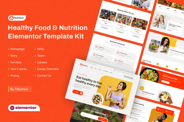 Nutritum | Healthy Food & Nutrition Elementor Template Kit