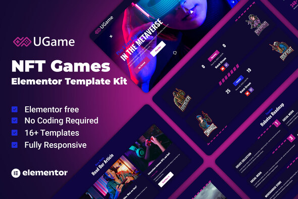 NGame - NFT Games Elementor Template Kit