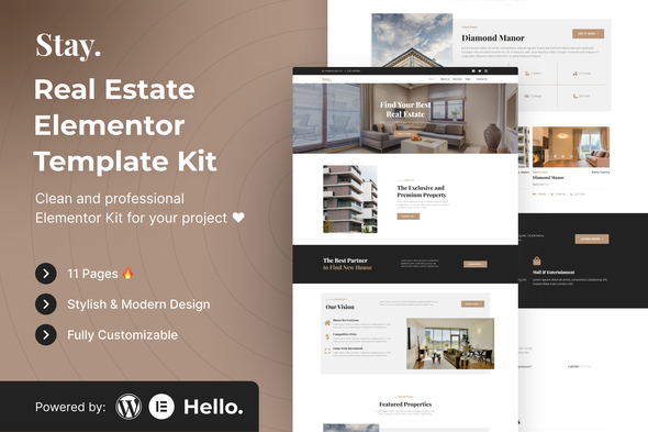 Stay - Real Estate Elementor Template Kit