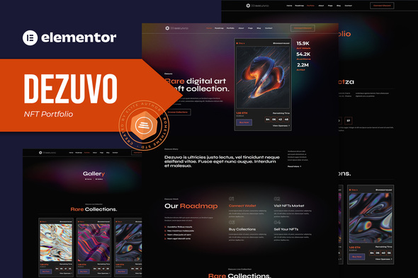 Dezuvo - NFT Portfolio Elementor Template Kit