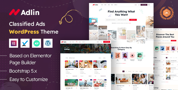 Adlin - Classified Ads Listing WordPress Theme