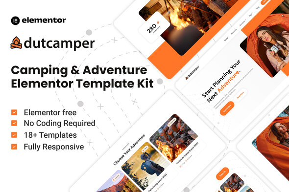 Dutcamper - Camping & Adventure Elementor Template Kit