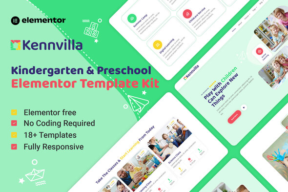 Kennvilla - Kindergarten & Child Care Elementor Template Kit
