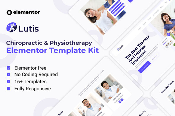 Lutis - Physiotherapy & Chiropractor Elementor Template Kit