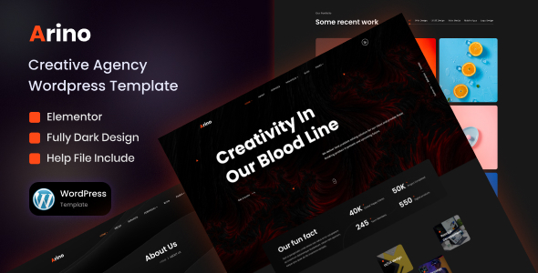 Arino - Creative Agency WordPress Theme