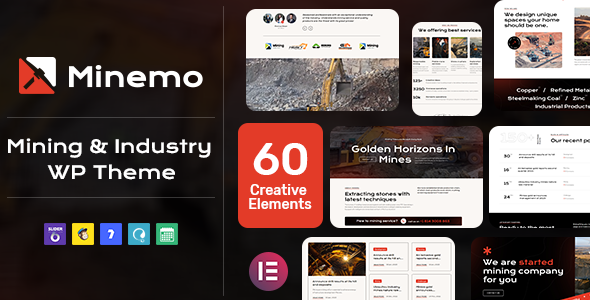 Minemo - Mining Industry Services WordPress Theme