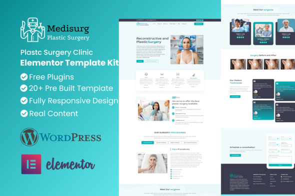 Medisurg - Plastic Surgery Clinic Elementor Template Kit
